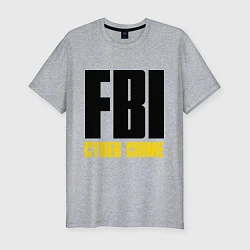 Мужская slim-футболка FBI: Cyber Crime