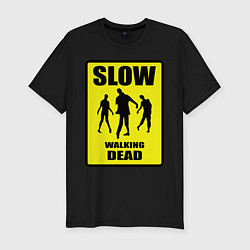 Мужская slim-футболка Slow walking dead