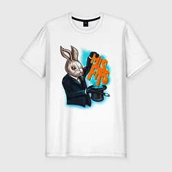 Мужская slim-футболка Rabbit magician