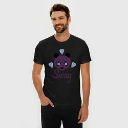 Футболка slim-fit SWAG Panda, цвет: черный — фото 2