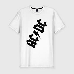 Футболка slim-fit AC/DC, цвет: белый