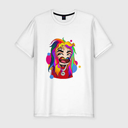 Футболка slim-fit 6IX9INE Colors, цвет: белый