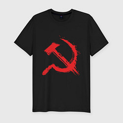 Футболка slim-fit Cерп и молот, цвет: черный