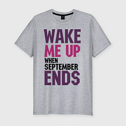 Футболка slim-fit When September ends, цвет: меланж