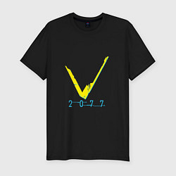 Мужская slim-футболка Cyberpunk 2077: V