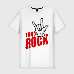 Мужская slim-футболка 100% Rock