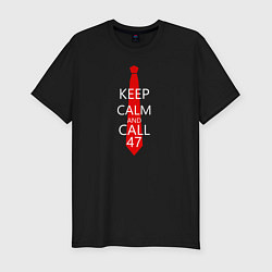 Футболка slim-fit Keep Calm & Call 47, цвет: черный