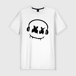 Футболка slim-fit Marshmello Music, цвет: белый