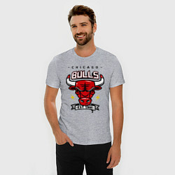 Футболка slim-fit Chicago Bulls est. 1966, цвет: меланж — фото 2