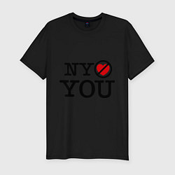 Футболка slim-fit NY don't love you, цвет: черный