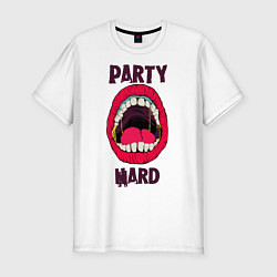 Футболка slim-fit Party hard, цвет: белый