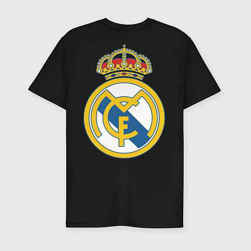 Мужская slim-футболка Real Madrid FC / Черный – фото 2