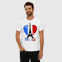 Футболка slim-fit France Love, цвет: белый — фото 2