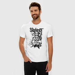 Футболка slim-fit Slipknot Faces, цвет: белый — фото 2