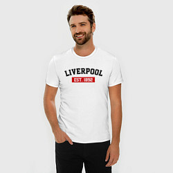 Футболка slim-fit FC Liverpool Est. 1892, цвет: белый — фото 2