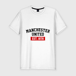 Футболка slim-fit FC Manchester United Est. 1878, цвет: белый