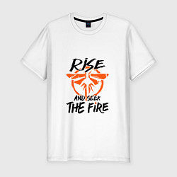 Мужская slim-футболка Rise & Seek the Fire