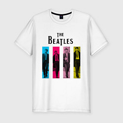 Футболка slim-fit Walking Beatles, цвет: белый