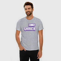 Футболка slim-fit Twitch Gamer, цвет: меланж — фото 2