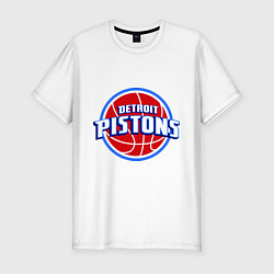 Мужская slim-футболка Detroit Pistons - logo
