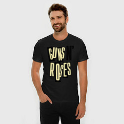 Футболка slim-fit Guns n Roses: cream, цвет: черный — фото 2