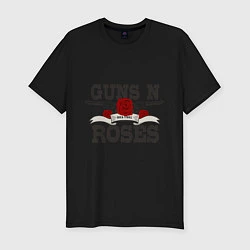 Мужская slim-футболка Guns n Roses: rock'n'roll