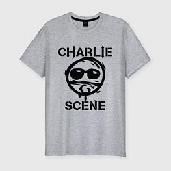 Мужская slim-футболка HU: Charlie Scene