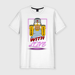 Мужская slim-футболка Homer with love