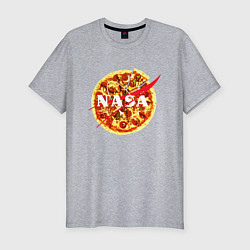 Мужская slim-футболка NASA: Pizza