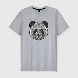Мужская slim-футболка Тату-панда