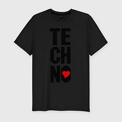 Футболка slim-fit Techno, цвет: черный