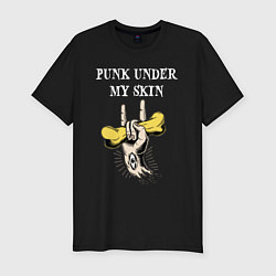 Футболка slim-fit Punk uder my skin, цвет: черный