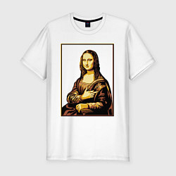 Мужская slim-футболка Fuck from Mona Lisa