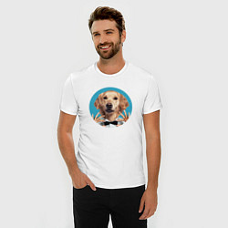 Футболка slim-fit Intellegent dog, цвет: белый — фото 2