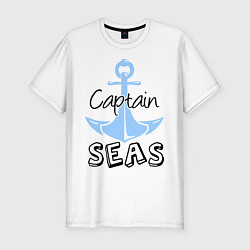 Футболка slim-fit Captain seas, цвет: белый