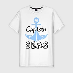 Мужская slim-футболка Captain seas