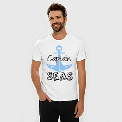 Футболка slim-fit Captain seas, цвет: белый — фото 2