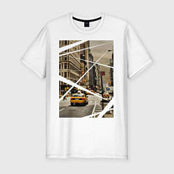 Футболка slim-fit NY Taxi, цвет: белый