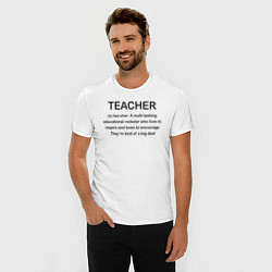 Футболка slim-fit Teacher, цвет: белый — фото 2