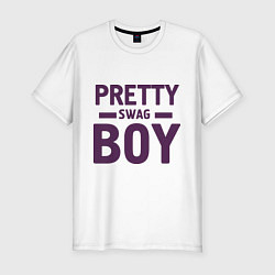 Футболка slim-fit Pretty SWAG Boy, цвет: белый