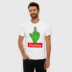 Футболка slim-fit Fucktus, цвет: белый — фото 2