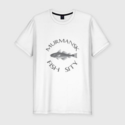 Мужская slim-футболка Мурманск