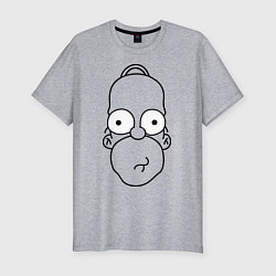 Мужская slim-футболка Homer Face