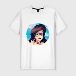Футболка slim-fit Hipster Mermaid, цвет: белый