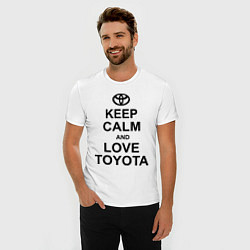 Футболка slim-fit Keep Calm & Love Toyota, цвет: белый — фото 2