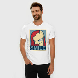 Футболка slim-fit MLP: Smile, цвет: белый — фото 2