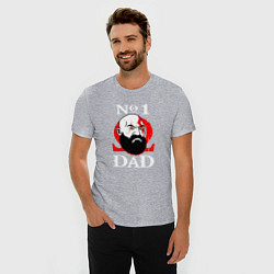 Футболка slim-fit Dad Kratos, цвет: меланж — фото 2