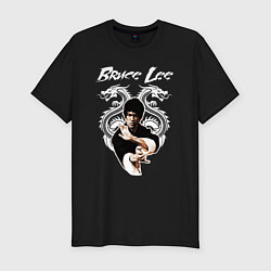 Футболка slim-fit Bruce Lee dragons, цвет: черный