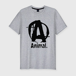 Футболка slim-fit Animal Logo, цвет: меланж