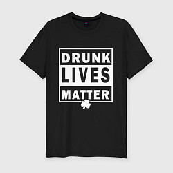 Футболка slim-fit Drunk Lives Matter, цвет: черный